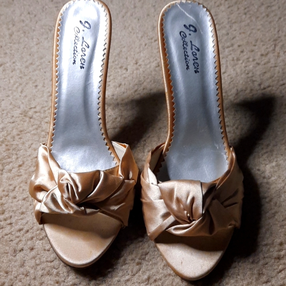 Satin slip on heels Size 8.5